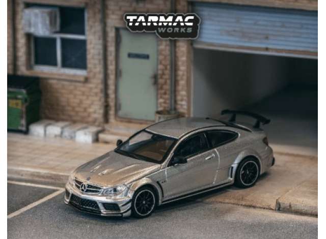 Tarmac Modeliukas 1/64 Mercedes-Benz C 63 AMG Coupe Black Series, silver metallic