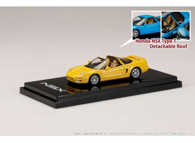 PRE-ORD3R Hobby Japan Modeliukas Honda NSX Type T with Detachable Roof, indy yellow pearl