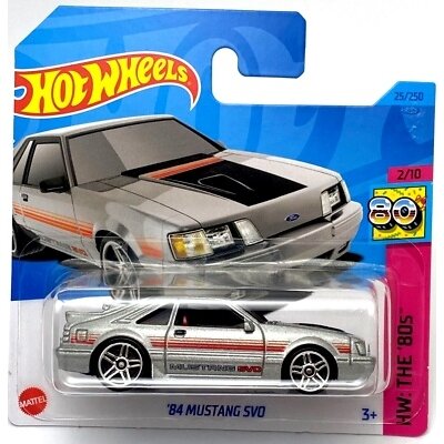 Hot Wheels Mainline Modeliukas 84 Mustang SVO grey short card (yra Sandėlyje)