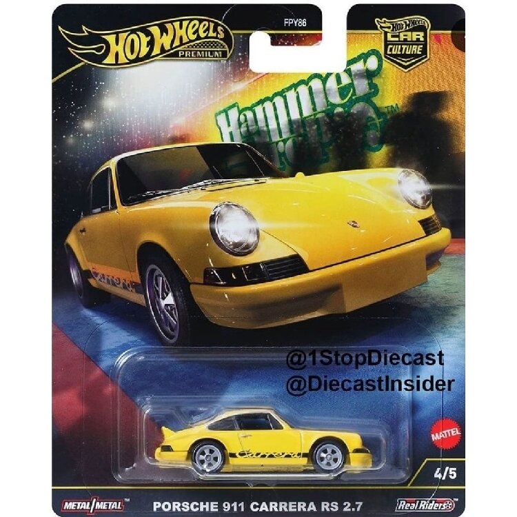 Hot Wheels Premium Car Culture Hammer Drop Modeliukas Porsche 911 Carrera RS 2,7