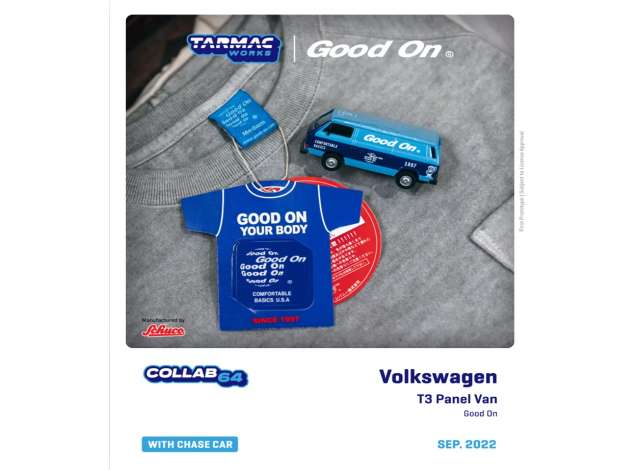 PRE-ORD3R Tarmac Modeliukas 1/64 Volkswagen T3 Panel Van *Good On*, blue/dark blue