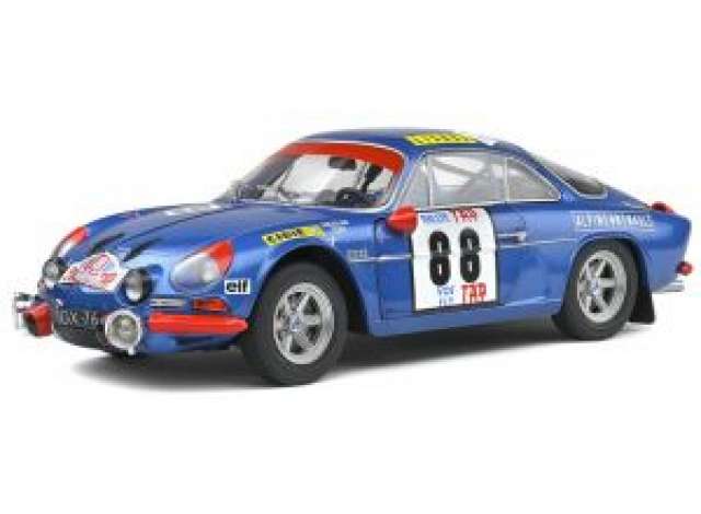 PRE-ORD3R Solido Modeliukas 1969 Renault Alpine A110 1600S #88 Nicolas/Todt Rally du Por, blue
