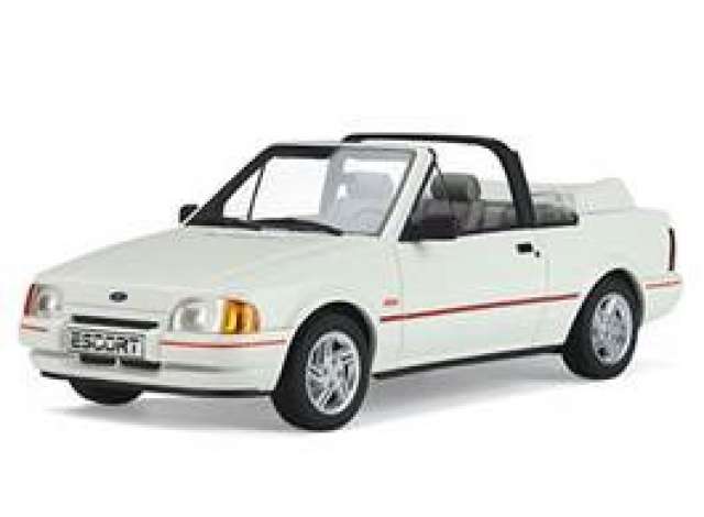 PRE-ORD3R OttO Miniatures Modeliukas Ford Escort MK4 Cabriolet XR3i *Resin series*, diamond white