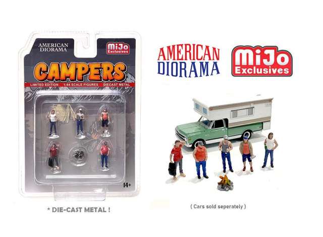 PRE-ORD3R American Diorama Figūrėlės Campers Figure set (Car Not Included !!)