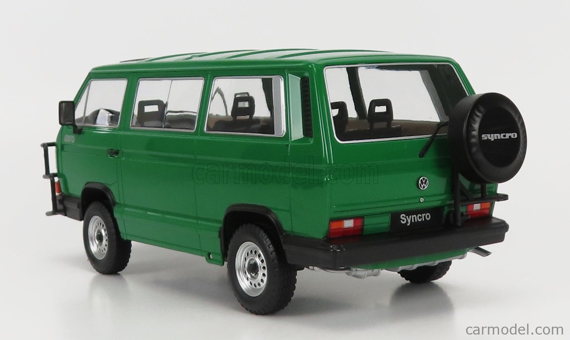 PRE-ORD3R KK Scale Modeliukas 1/18 1987 Volkswagen Bus T3 Syncro Jagdwagen, green