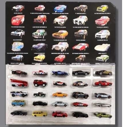 Hot Wheels Premium Modeliukas Boulevard Deluxe Mix box with 25 cars, No. 41-65