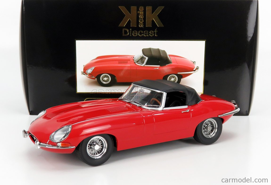KK Scale Modeliukas 1961 Jaguar E-Type Cabrio Softtop series I Lhd, red