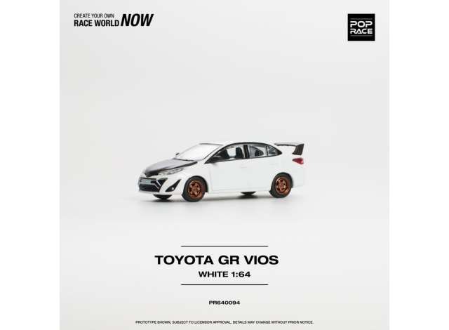PRE-ORD3R Pop Race Modeliukas 1/64 Toyota GR Vios, white