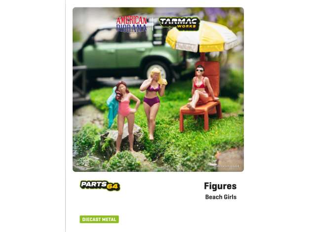PRE-ORD3R Tarmac Modeliukas 1/64 Beach Girls *Figures*,
