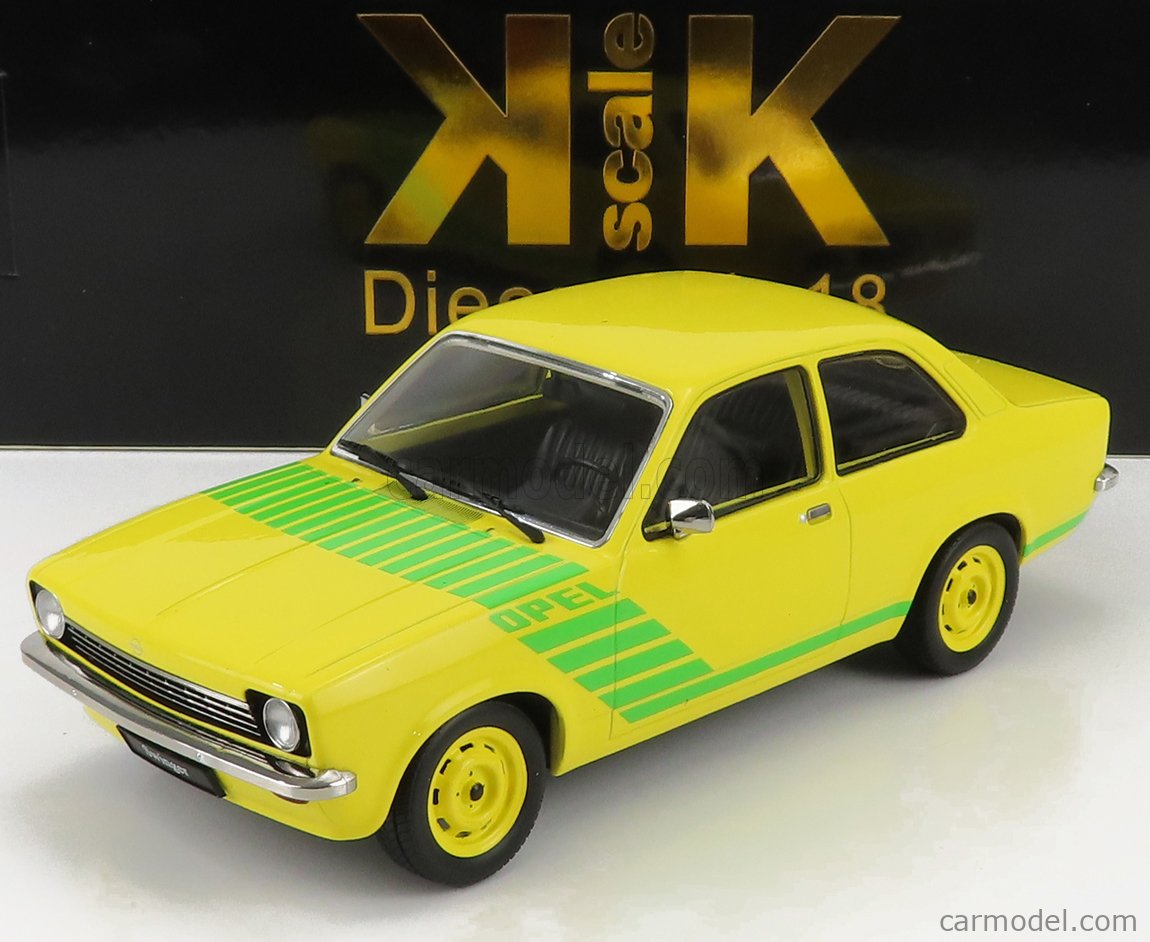 PRE-ORD3R KK Scale Modeliukas 1973 Opel Kadett C Swinger, yellow/green