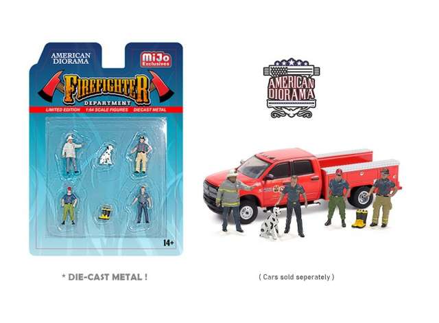 American Diorama Figūrėlės Firefighters #2 Figure set (Car Not Included !!)