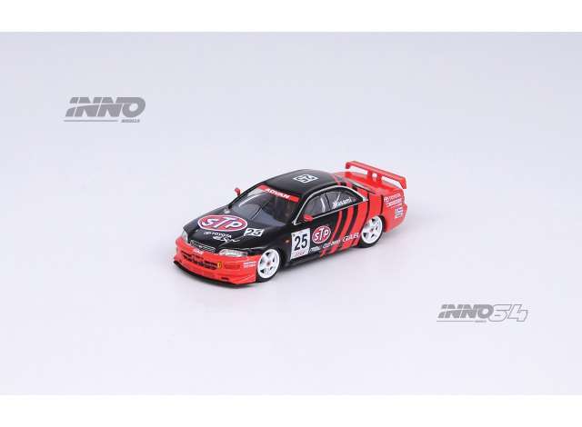 PRE-ORD3R Inno64 Modeliukas 1995 Toyota Corona EXIV #25 *STP Advan* JTCC, black/red