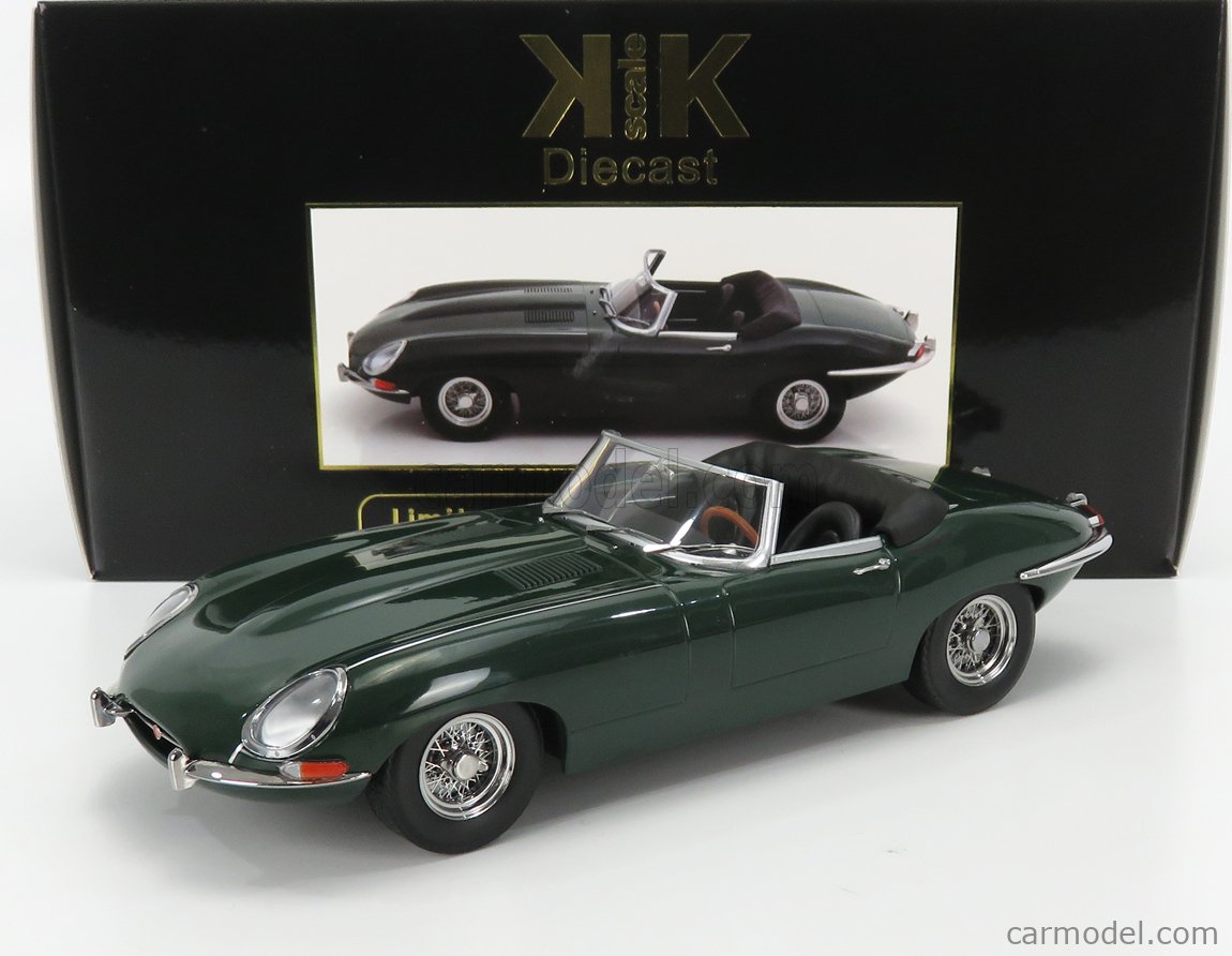 PRE-ORD3R KK Scale Modeliukas 1961 Jaguar E-Type Cabrio series I Lhd, british racing green