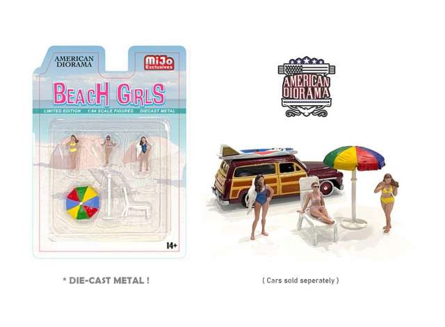 American Diorama Figūrėlės Beach Girls Figure set (Car Not Included !!)