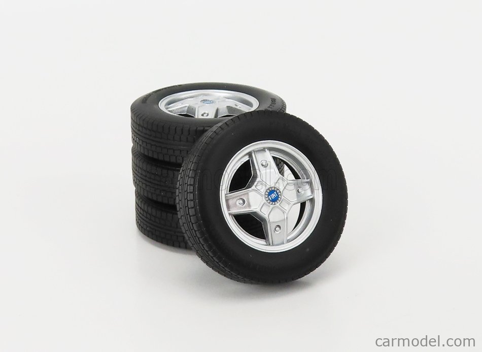 PRE-ORD3R KK Scale Ratų komplektas 1/18 Fiat 500 Abarth rims & tires set of 4