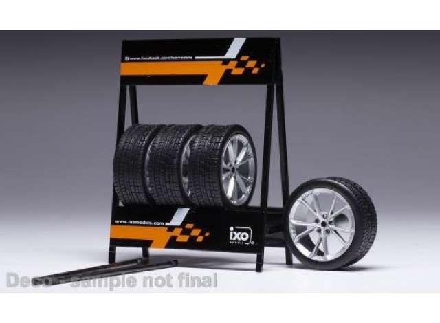 PRE-ORD3R IXO Models Modeliukas 1/18 Hyundai silver set of 4 Weels