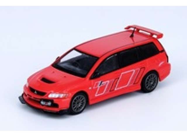 PRE-ORD3R Inno64 Modeliukas 1/64 2005 Mitsubishi Lancer Evolution IX Wagen Ralliart, red