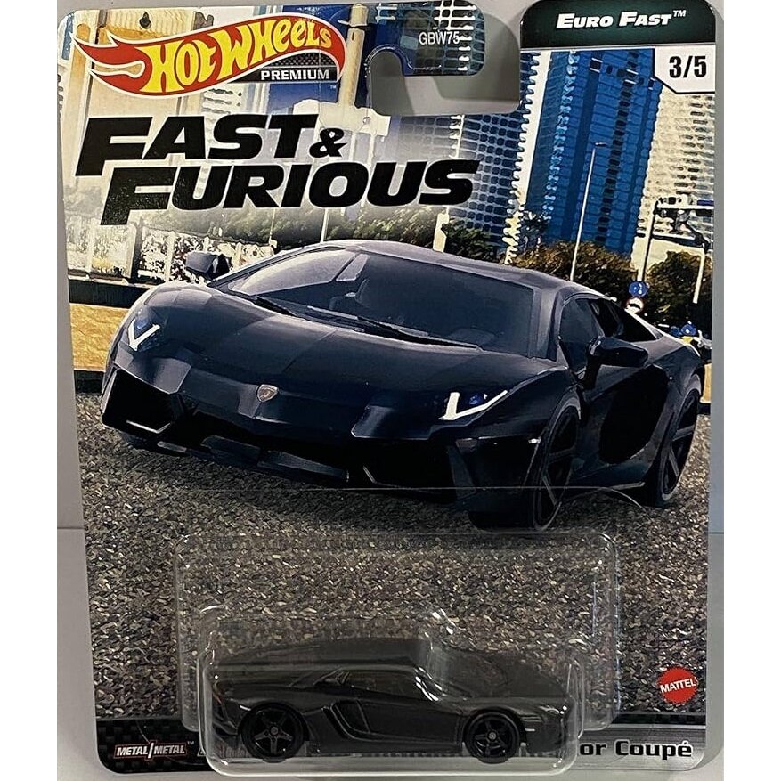 Hot Wheels Premium Fast and Furious Modeliukas Lamborghini Aventador Coupe (yra sandėlyje)