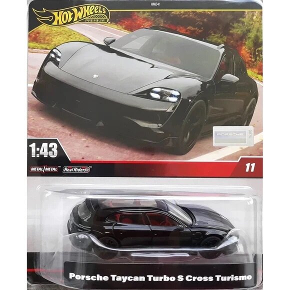 Hot Wheels Premium Modeliukas 1/43 Porsche Taycan Turbo S Cross Turismo, black (yra Sandėlyje)