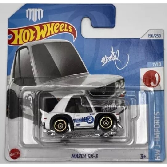 Hot Wheels Mainline Modeliukas Mazda RX-3 tooned White
