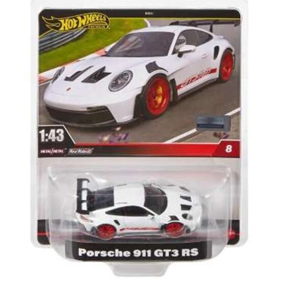 Hot Wheels Premium 1/43 Modeliukas Porsche 911 GT3 RS, white/red