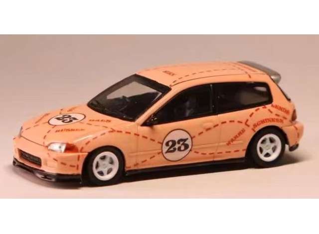 PRE-ORD3R Street Weapon Modeliukas 1/64 Honda Civic EG6, pink pig