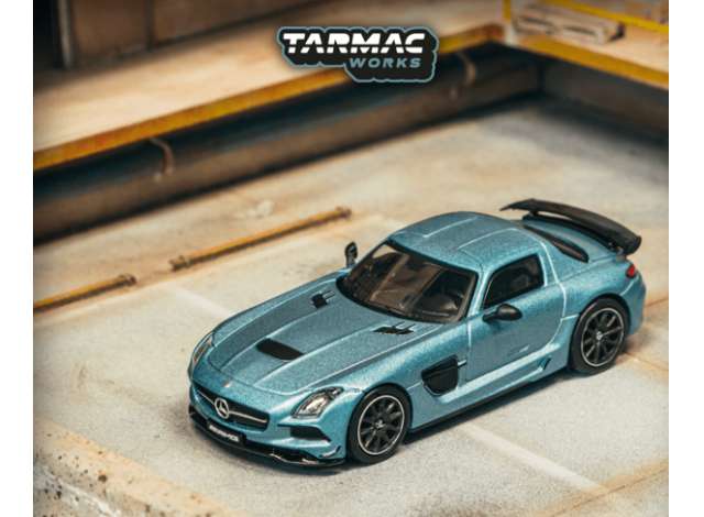 PRE-ORD3R Tarmac Modeliukas 1/64 Mercedes-Benz SLS AMG Coupé Black Series, matte blue