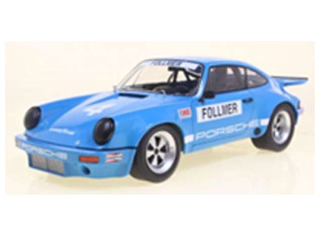 PRE-ORD3R Solido Modeliukas 1/18 1974 Porsche 911 IROC #4 Follmer IROC Riverside, blue