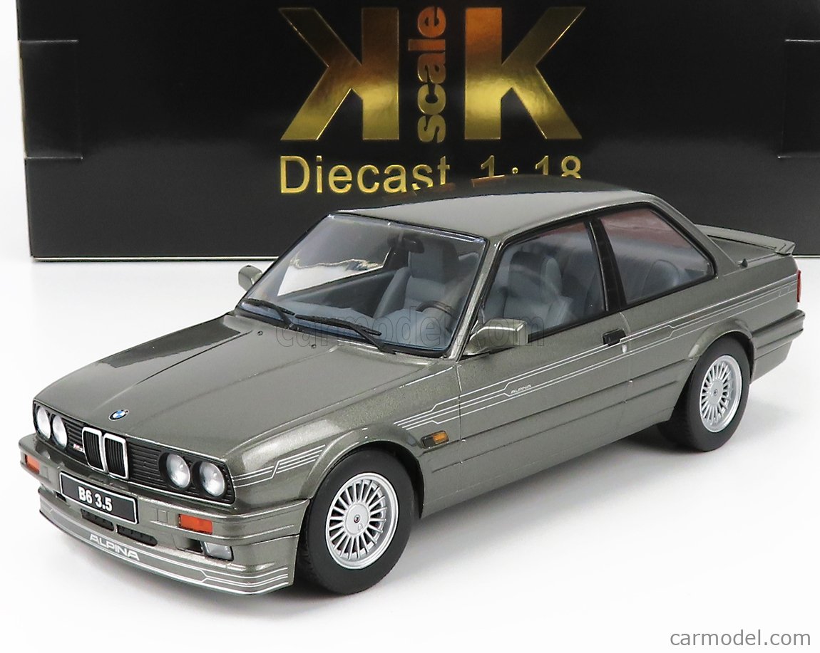 PRE-ORD3R KK Scale Modeliukas 1/18 1988 BMW Alpina B6 3.5 E30, grey metallic