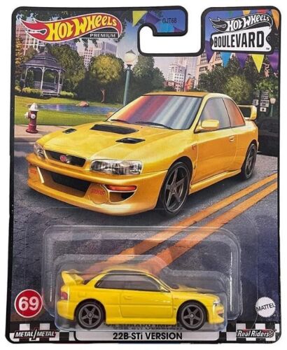 SU KAINOŽENKLIU!!!   Hot Wheels Premium Boulevard Modeliukas 1998 Subaru Impreza 22B Sti