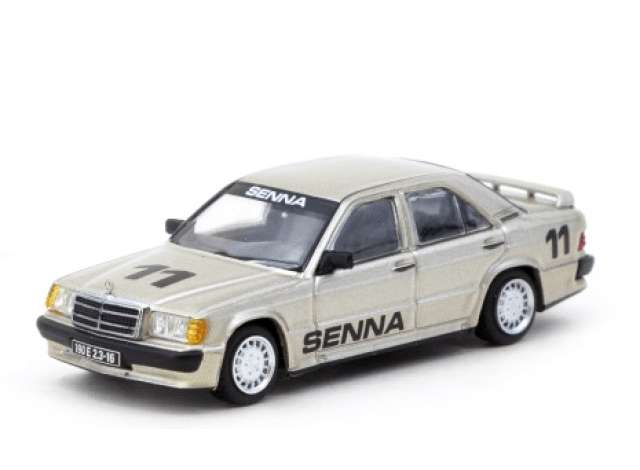 PRE-ORD3R Tarmac Modeliukas 1/64 Mercedes-Benz 190 E 2.3-16 *Ayrton Senna* Race of Champion 1984, silver