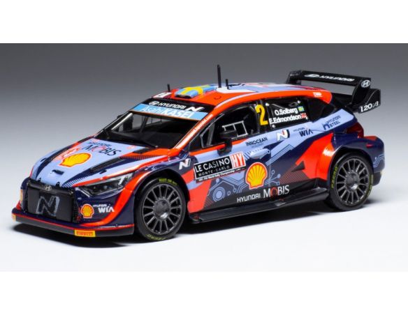 PRE-ORD3R IXO Models Modeliukas 1/43 2022 Hyundai i20 N Rally 1 #02 WRC O.Solberg/E. Edmondson Rally Monte ...