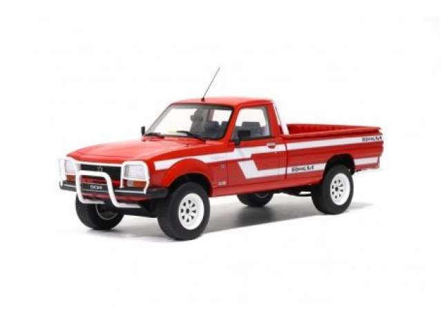 PRE-ORD3R OttO Miniatures Modeliukas 1/18 1993 Peugeot 504 Pick-Up Dangel *Resin series*, red/white