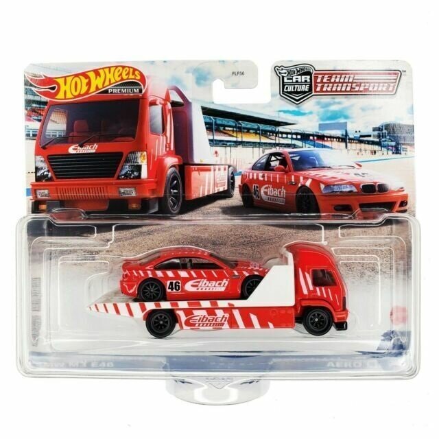 Hot Wheels Premium Team Transport Modeliukas #29 BMW M3 E46 & Aero Lift