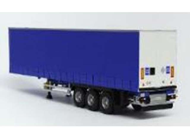 PRE-ORD3R Solido Modeliukas 1/24 Tarpaulin gordijntrailer, blue