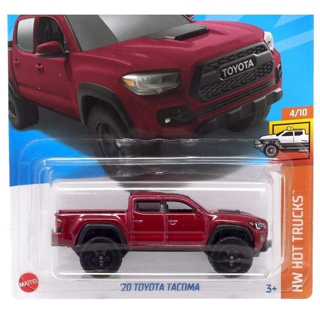 Hot Wheels Mainline Modeliukas 20 Toyota Tacoma Dark red short card (yra Sandėlyje)