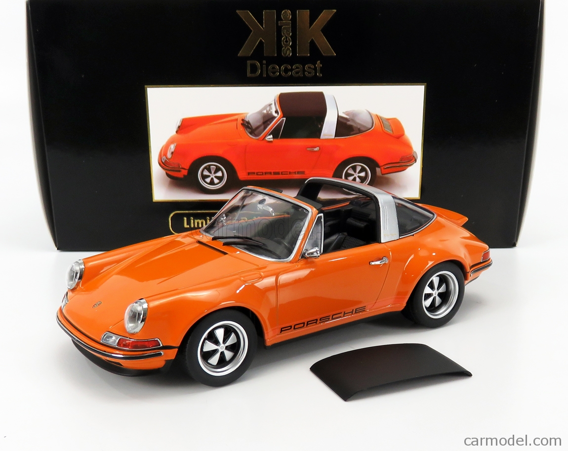 PRE-ORD3R KK Scale Modeliukas 1/18 Singer Porsche 911 targa, orange