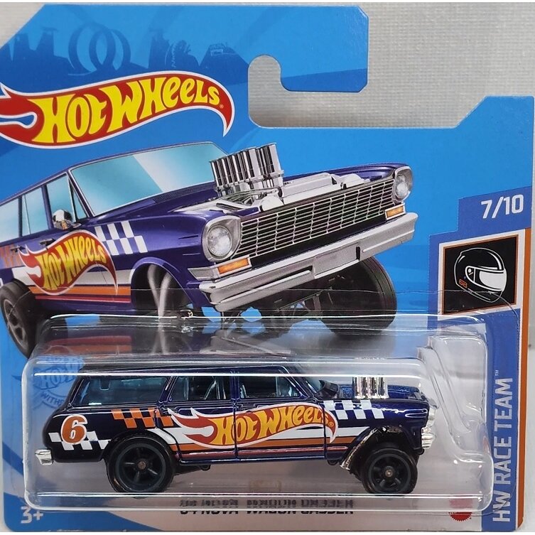 Hot wheels STH Modeliukas 64 nova wagon gasser short carded 2021 Super Treasure Hunt