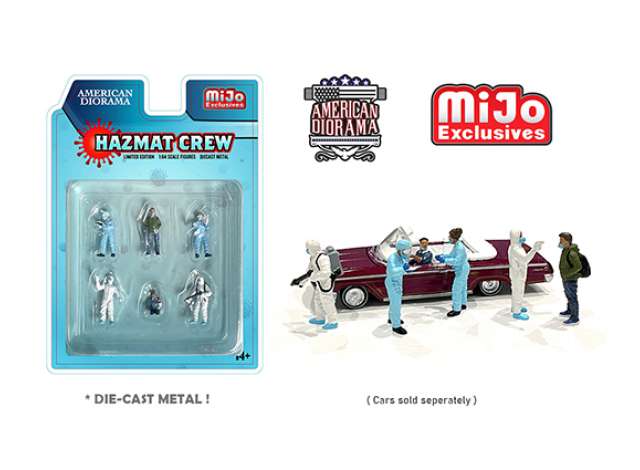 PRE-ORD3R American Diorama Priedų rinkinys Hazmat Crew set (Car Not Included !!)