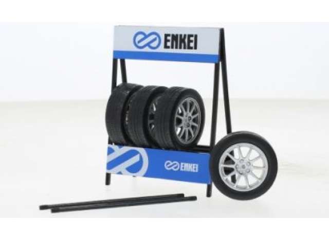 PRE-ORD3R IXO Models Modeliukas 1/18 Enkei silver set of 4 wheels