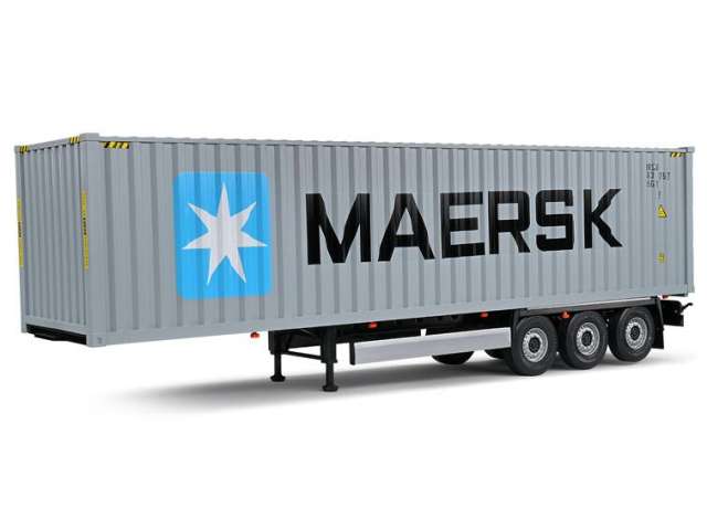 PRE-ORD3R Solido Modeliukas 1/24 Container trailer with container *CMA CGM*, blue/white