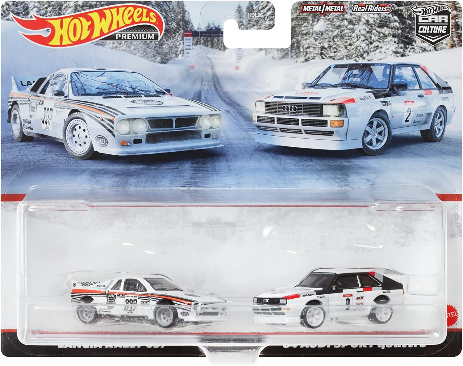 Hot Wheels Premium Modeliukas 2 Pack Lancia Rally 037 / '84 Audi Sports Quattro