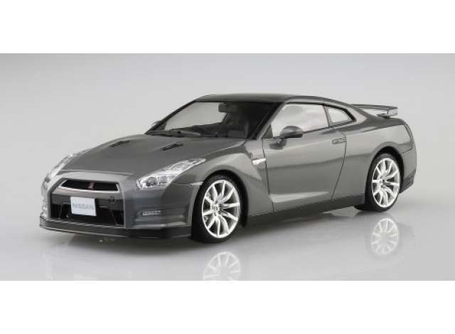 PRE-ORD3R Aoshima Modeliukas 1/24 2014 Nissan GT-R (R35) Pre-Painted, dark metallic grey