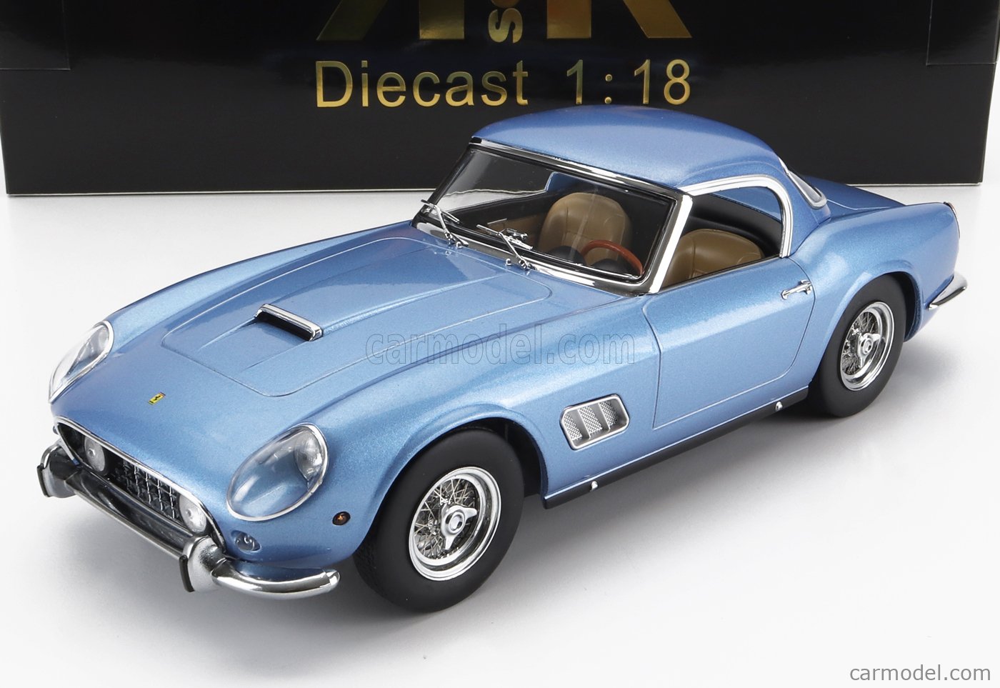 PRE-ORD3R KK Scale Modeliukas 1/18 1960 Ferrari 250 GT Califonia Spyder, light blue