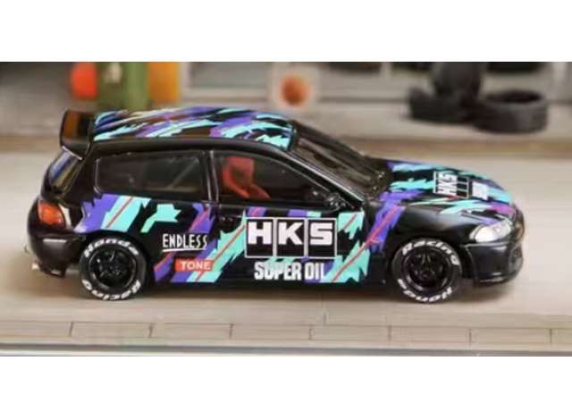 PRE-ORD3R Street Weapon Modeliukas 1/64 Honda Civic EG6 *HKS*, various