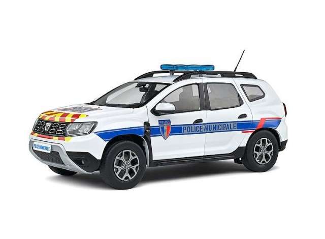 PRE-ORD3R Solido Modeliukas 1/18 Dacia Duster Ph2 Police Municipale, white/blue