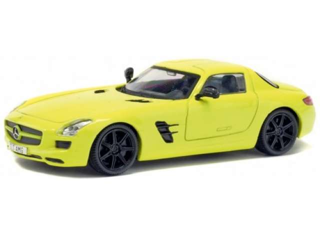 PRE-ORD3R Solido Modeliukas Mercedes Benz SLS AMG, yellow