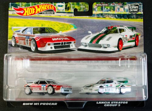 Hot Wheels Premium Modeliukas 2 Pack BMW M1 Pro Car/Lancia Stratos Group 5