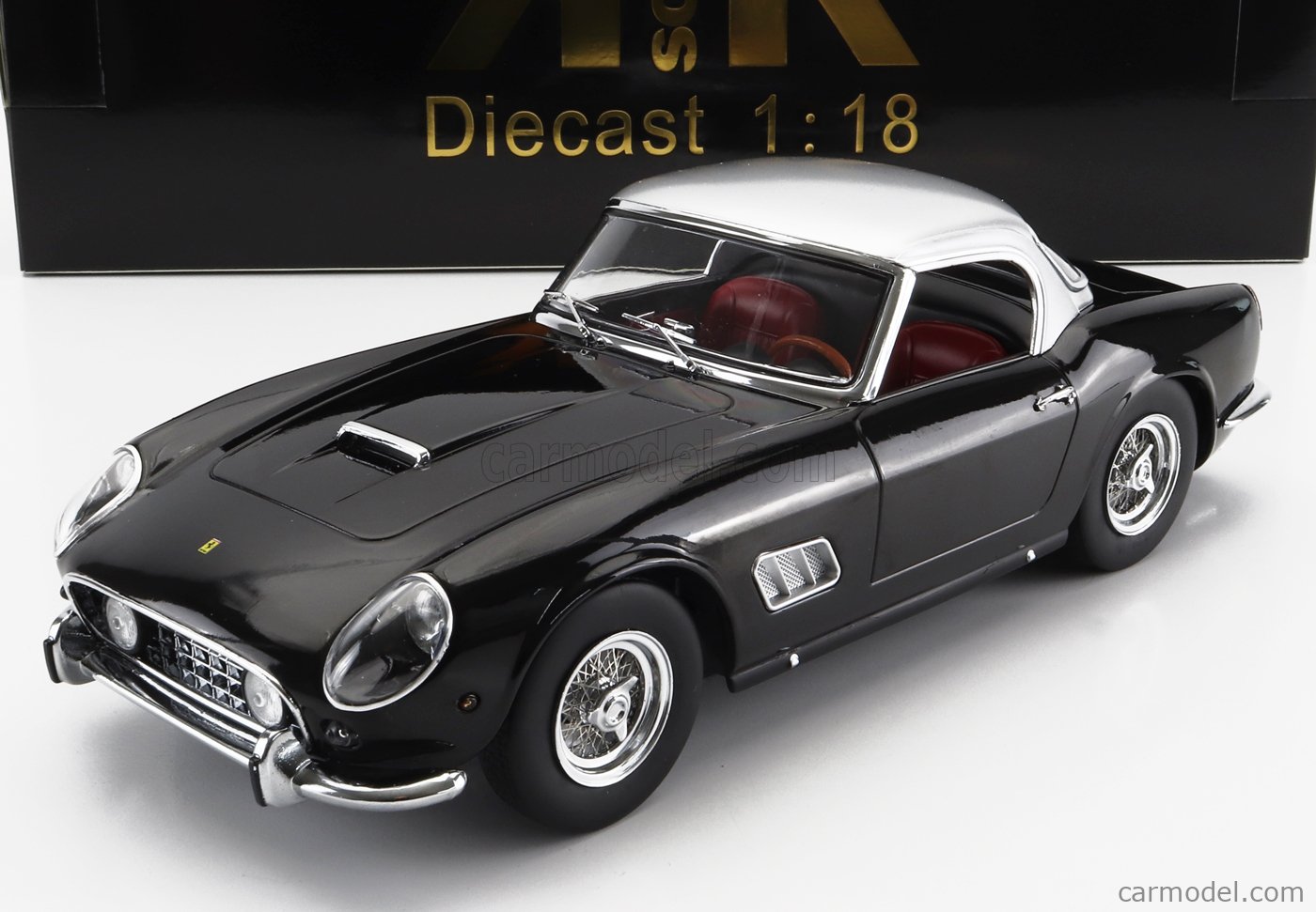 PRE-ORD3R KK Scale Modeliukas 1/18 1960 Ferrari 250 GT Califonia Spyder, black/silver