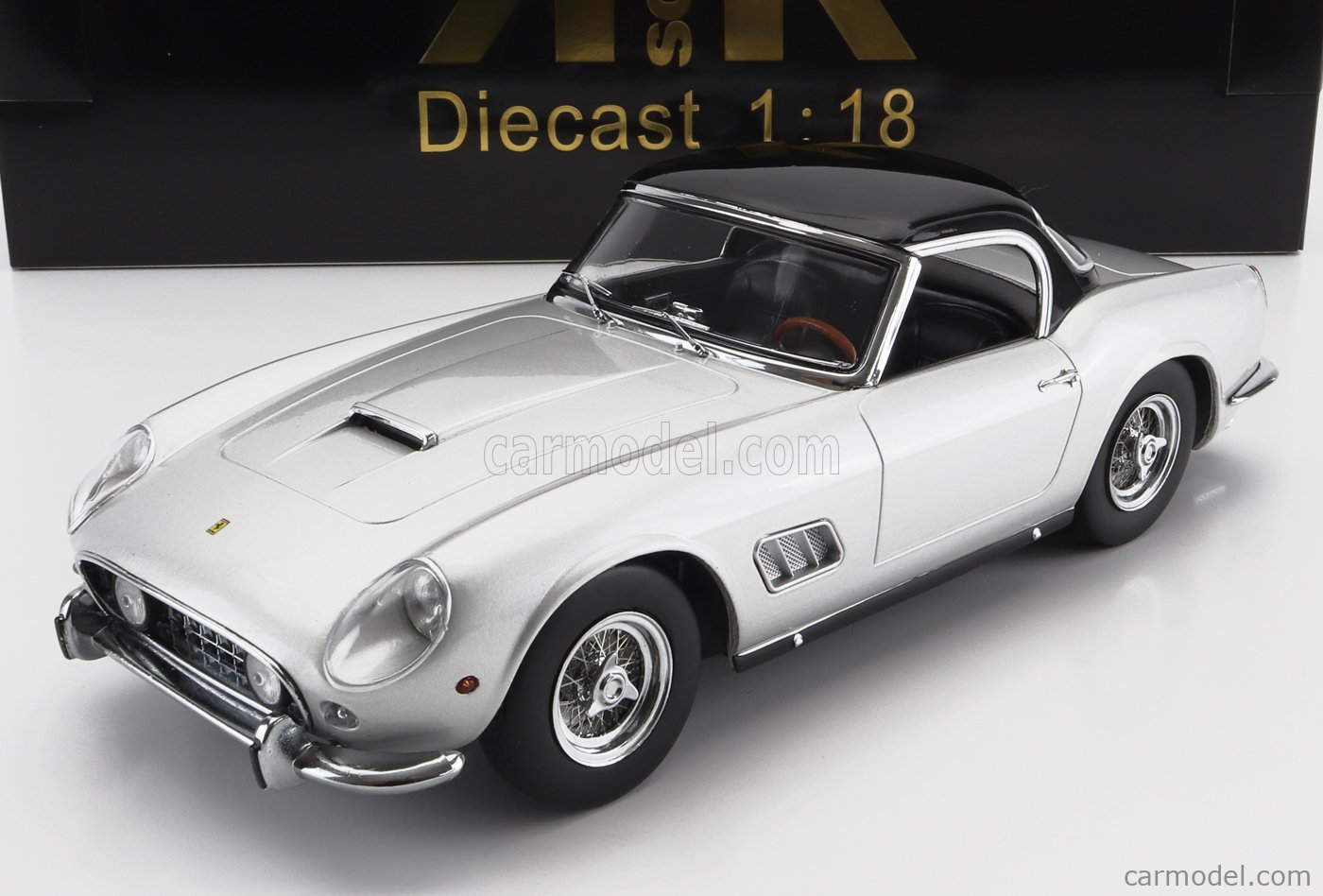 PRE-ORD3R KK Scale Modeliukas 1/18 1960 Ferrari 250 GT Califonia Spyder, silver/black